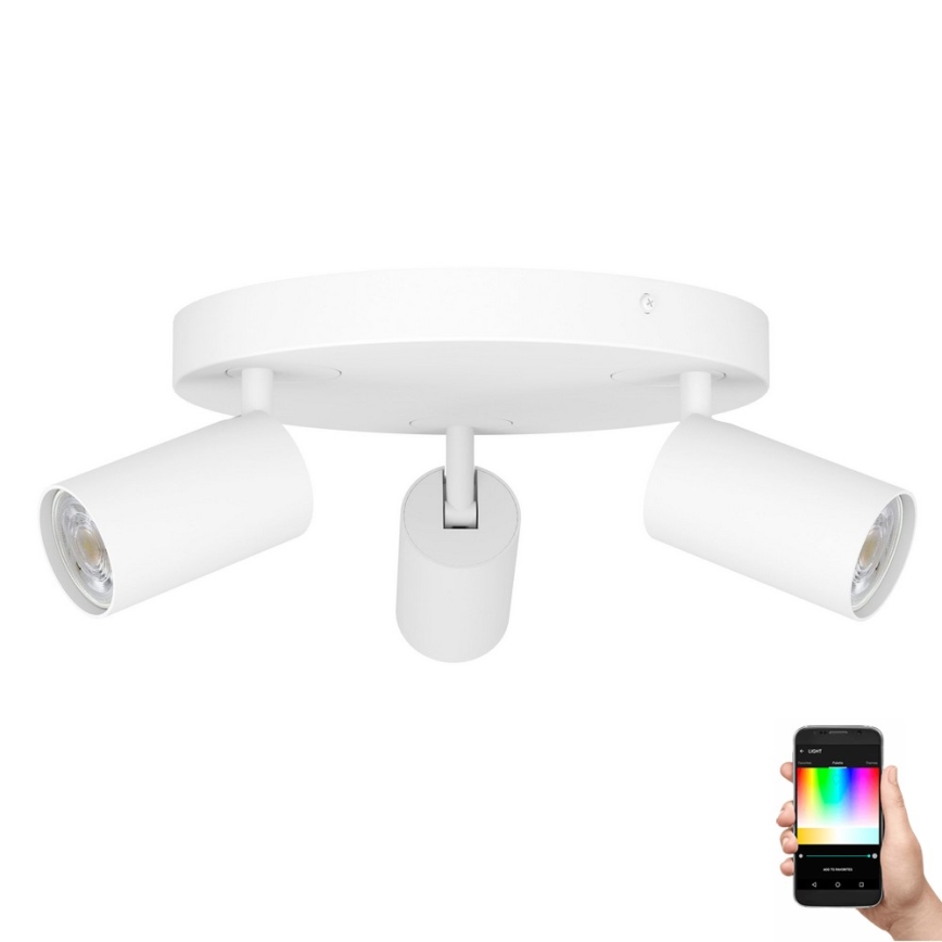 Eglo - LED RGBW Himmennettävä kohdevalo 3xGU10/4,9W/230V valkoinen