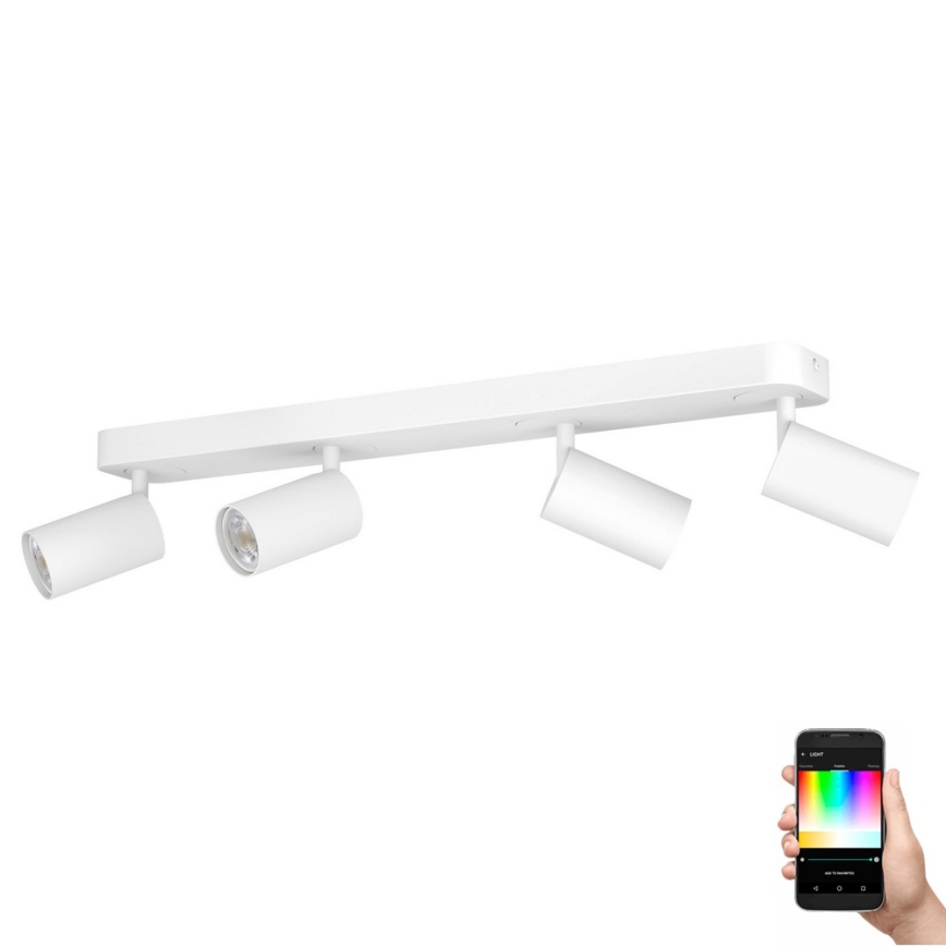 Eglo -LED RGBW Himmennettävä kohdevalo 4xGU10/4,9W/230V valkoinen