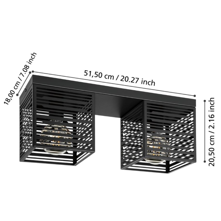 Eglo - Kattovalo 2xE27/40W/230V