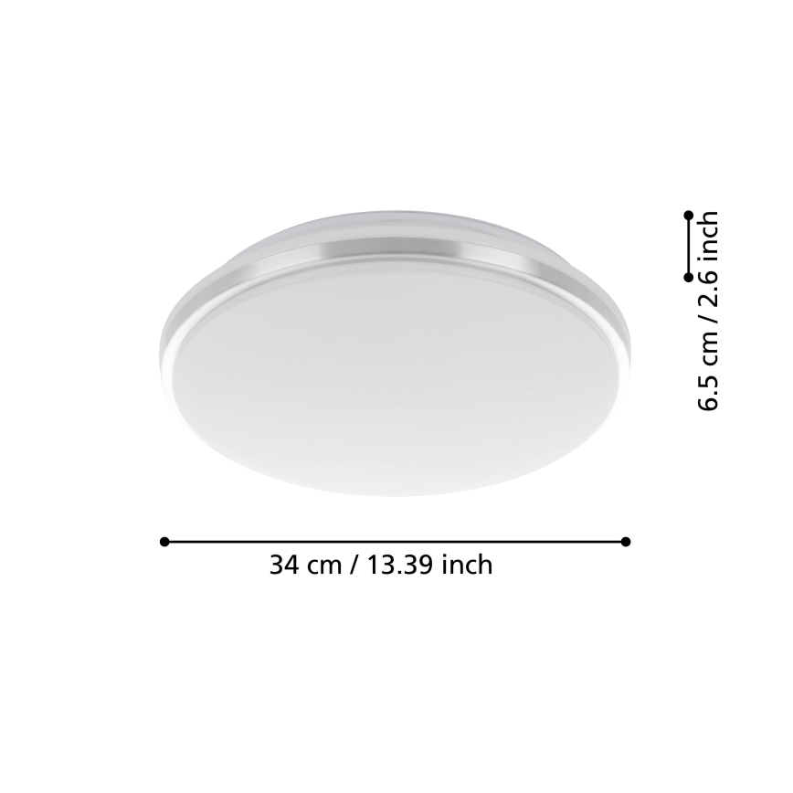 Eglo - LED-kattovalaisin kylpyhuoneeseen LED/15,6W/230V IP44 kiiltävä kromi