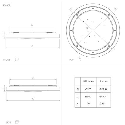 Eglo - LED RGBW Himmennettävä kattovalo LED/34,5W/230V 2700-6500K