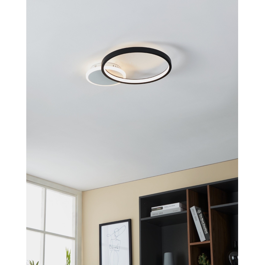 Eglo - LED Himmennettävä kattovalo LED/15W/230V musta + kaukosäädin