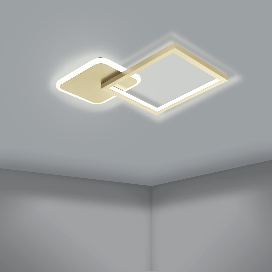 Eglo - LED Himmennettävä kattovalaisin LED/15W/230V kulta + kaukosäädin
