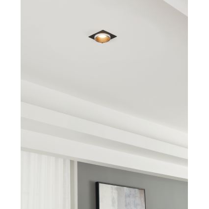 Eglo - Upotettu valo 1xGU10/35W/230V musta