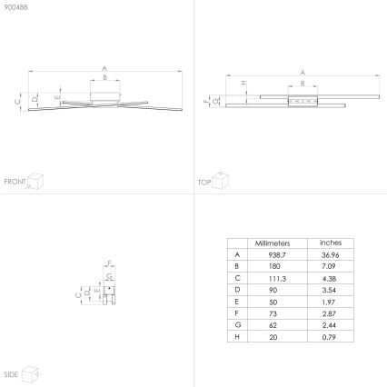 Eglo - LED Himmennettävä kattovalo 2xLED/13W/230V