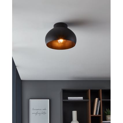 Eglo - Kattovalo 1xE27/40W/230V musta