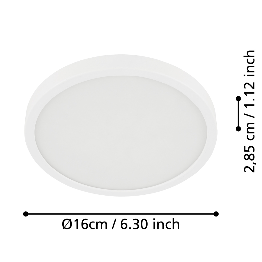 Eglo - LED-kylpyhuoneen kattovalaisin LED/11W/230V IP44, valkoinen, Ø 16 cm