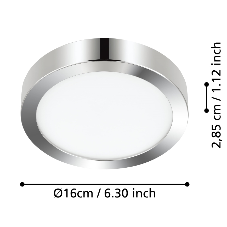 Eglo - LED-kylpyhuoneen kattovalaisin LED/11W/230V IP44, kiiltävä kromi, halkaisija 16 cm