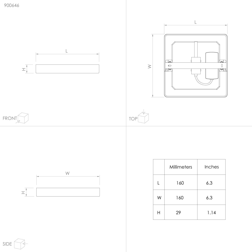 Eglo - LED-kylpyhuoneen kattovalaisin LED/11W/230V IP44, valkoinen, 16 x 16 cm