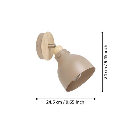 Eglo - Seinäkohdevalo 1xE27/28W/230V