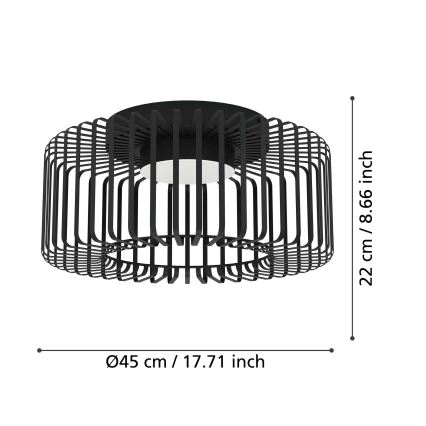 Eglo - LED RGBW Himmennettävä kattovalo LED/22W/230V 2700-6500K
