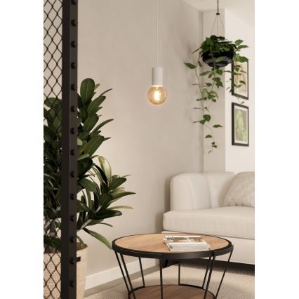 Eglo - Kattokruunu johdossa 1xE27/40W/230V valkoinen