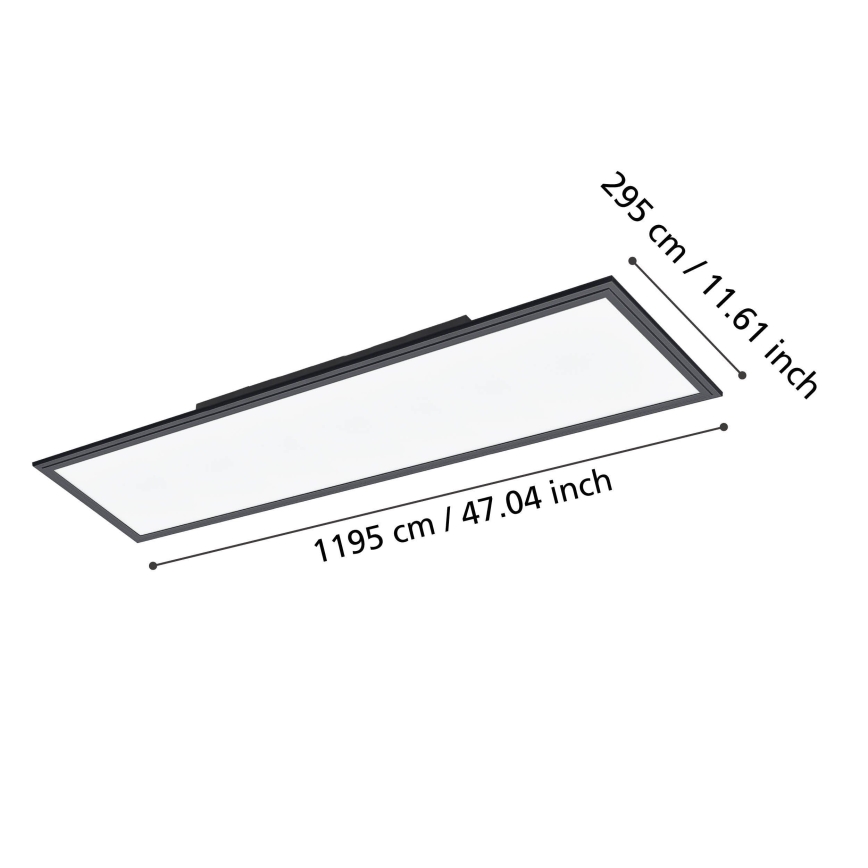 Eglo - LED-kattovalaisin LED/33W/230V 120x30 cm musta