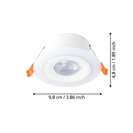 Eglo - SETTI 3x LED upotettava valo 3xLED/4,8W/230V valkoinen
