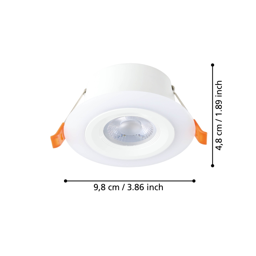 Eglo - SETTI 3x LED upotettava valo 3xLED/4,8W/230V valkoinen