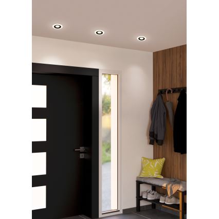 Eglo - 3 kpl:n sarja LED-upotettavia kattovalaisimia LED/4,8W/230V musta