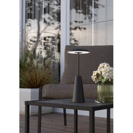 Eglo - LED Himmennettävä kosketus ulko lamppu LED/2,8W/5V 2400K/3000K/4000K 5200 mAh IP54 musta