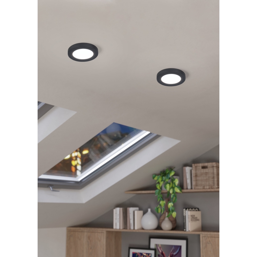 Eglo - LED-upotettava valaisin LED/5,5W/230V 4000K musta, halkaisija 11,7 cm