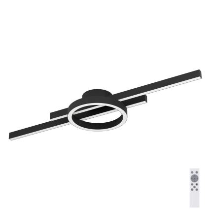 Eglo - LED RGBW Himmennettävä kattovalo LED/23,5W/230V 2700-6500K musta + kauko-ohjaus