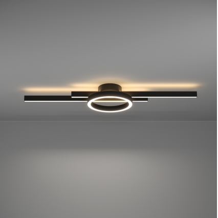 Eglo - LED RGBW Himmennettävä kattovalo LED/23,5W/230V 2700-6500K musta + kauko-ohjaus