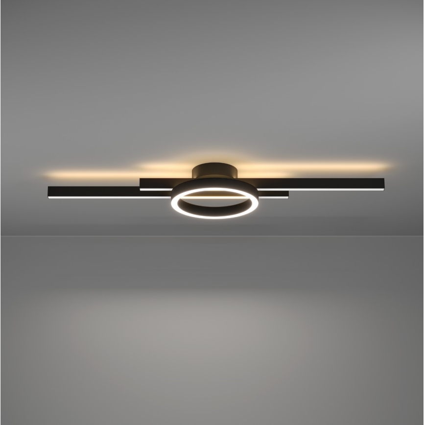 Eglo - LED RGBW Himmennettävä kattovalo LED/23,5W/230V 2700-6500K musta + kauko-ohjaus