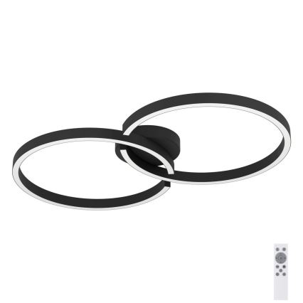 Eglo 900955 - LED RGBW Himmennettävä kattovalo LED/19,5W/230V 2700-6500K musta + kauko-ohjaus