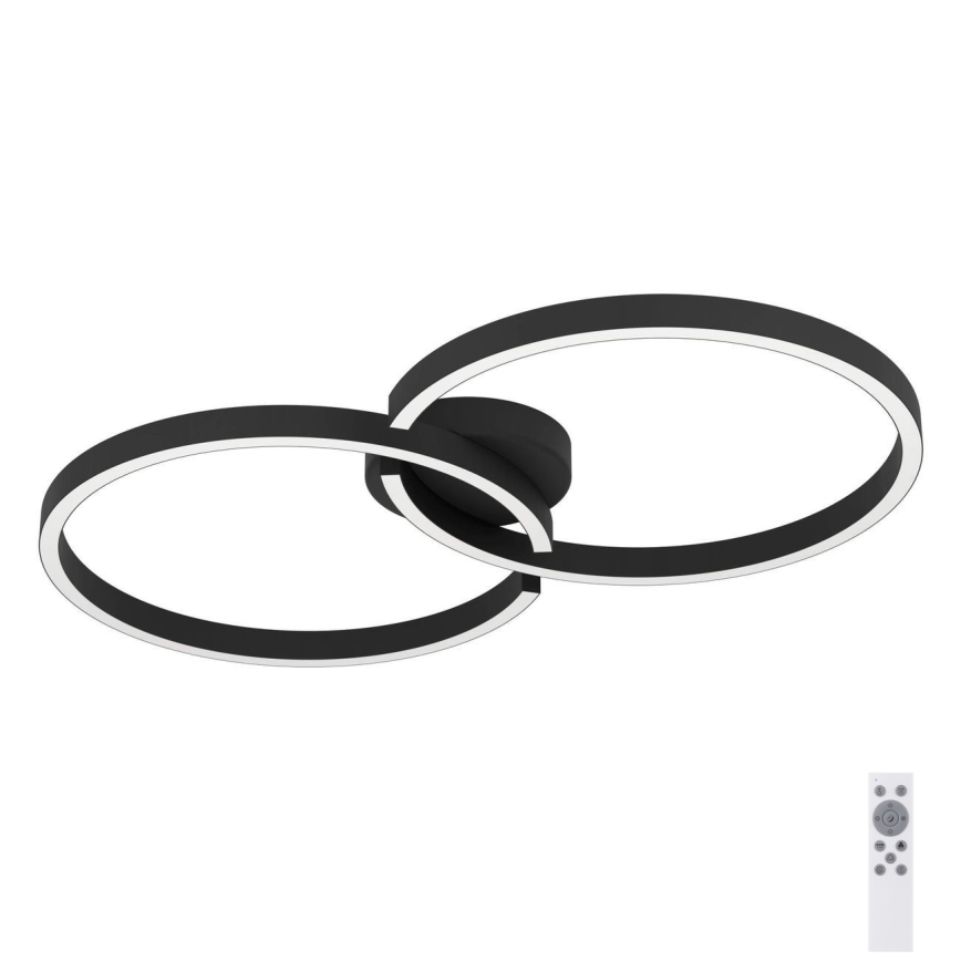 Eglo 900955 - LED RGBW Himmennettävä kattovalo LED/19,5W/230V 2700-6500K musta + kauko-ohjaus