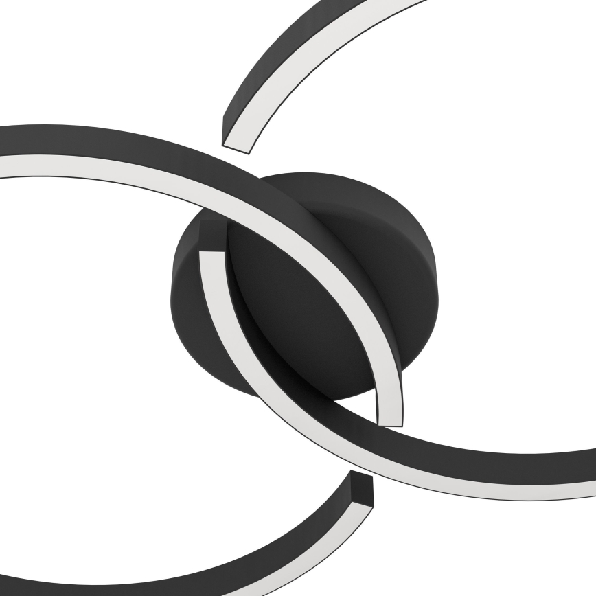 Eglo 900955 - LED RGBW Himmennettävä kattovalo LED/19,5W/230V 2700-6500K musta + kauko-ohjaus