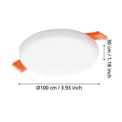 Eglo - LED Kylpyhuoneen upotettava valo LED/5,5W/230V halkaisija 10 cm IP65