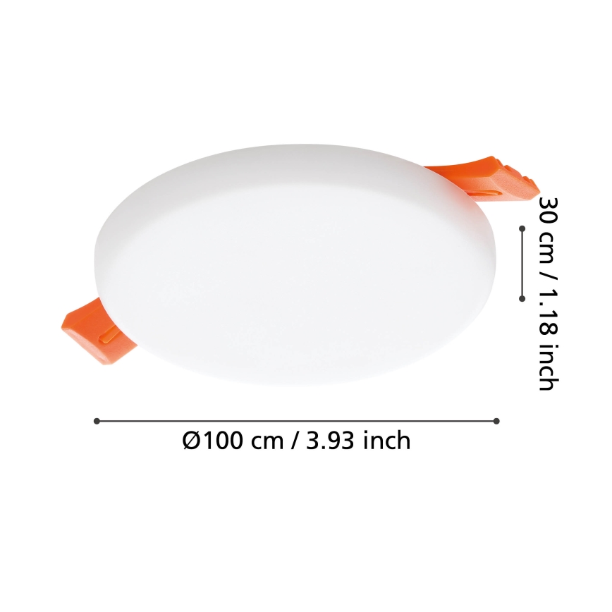 Eglo - LED Kylpyhuoneen upotettava valo LED/5,5W/230V halkaisija 10 cm IP65