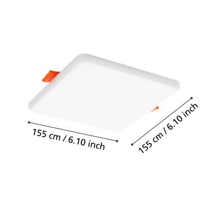 Eglo - LED-kattovalaisin kylpyhuoneeseen LED/11,5W/230V 15,5x15,5 cm IP65