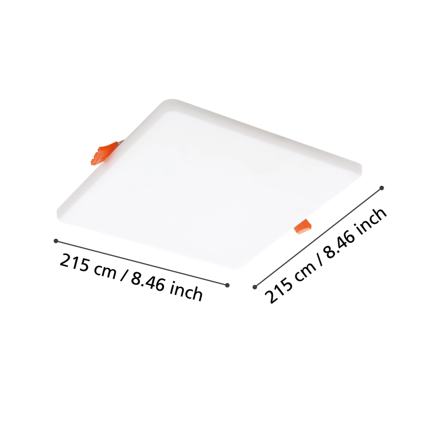 Eglo - LED Kylpyhuoneen upotettava valo LED/18W/230V 21,5x21,5 cm IP65