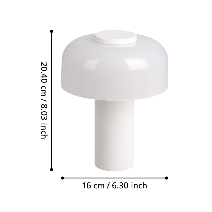 Eglo - LED Himmennettävä kosketus ulko lamppu LED/2,25W/5V 2400-4000K 5200 mAh IP44 valkoinen