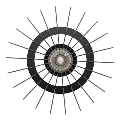 Eglo - Kattovalo 1xE27/40W/230V halkaisija 38 cm musta