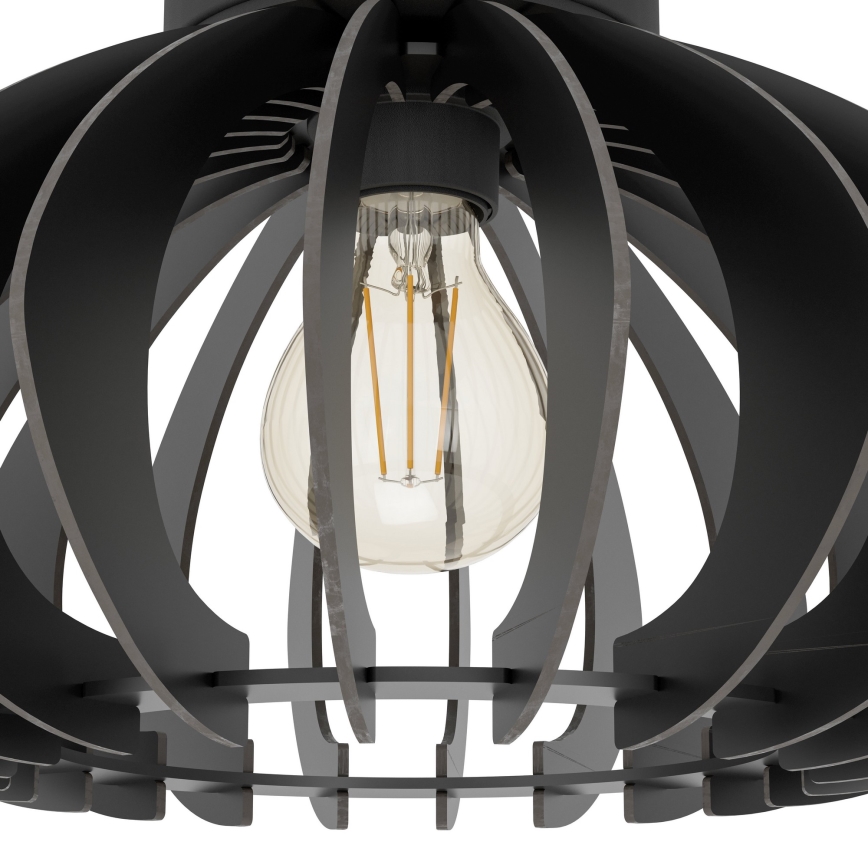 Eglo - Kattovalo 1xE27/40W/230V halkaisija 38 cm musta