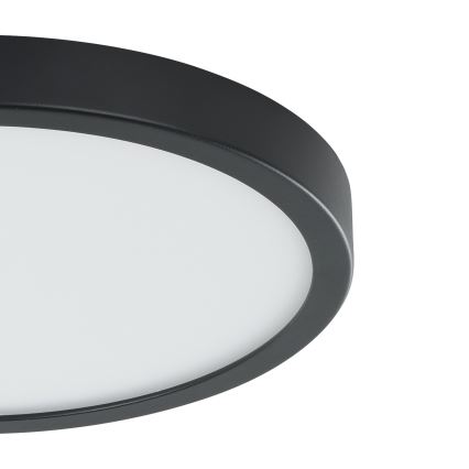 Eglo - LED-kattovalaisin liiketunnistimella LED/20,5W/230V 3000K musta halkaisija 28,5 cm