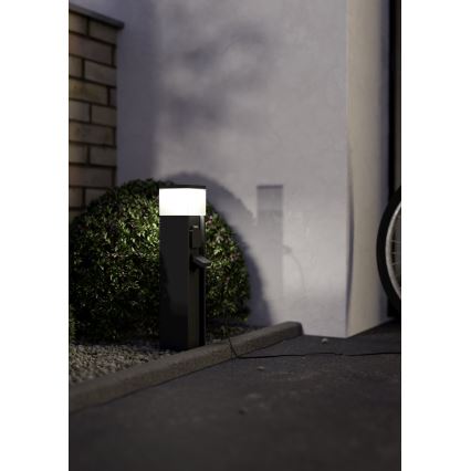 Eglo - Ulkovalaisin, jossa 2 pistorasiaa, 1xE27/25W/230V, IP54, antrasiitti