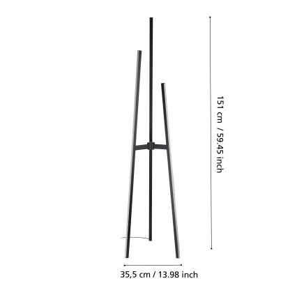Eglo - LED-lattiavalaisin LED/30W/230V musta