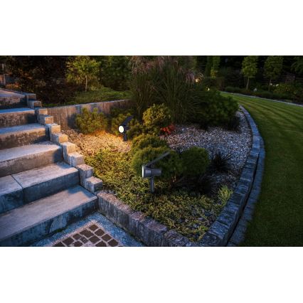 Eglo - LED RGBW himmennettävä aurinkokennolla toimiva lamppu LED/3W/4,5V IP44 musta + kauko-ohjain