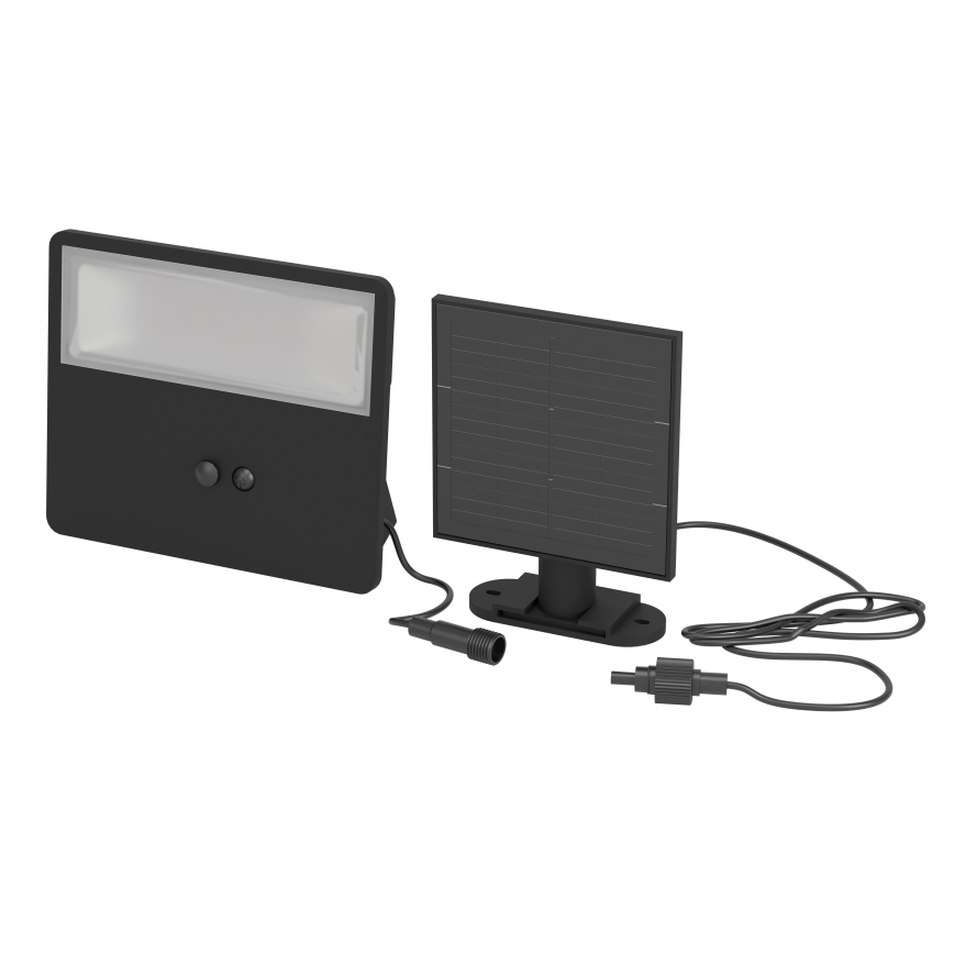 Eglo - LED-aurinkokennolla varustettu seinävalaisin liiketunnistimella LED/6,7W/3,7V 2400 mAh IP44 musta