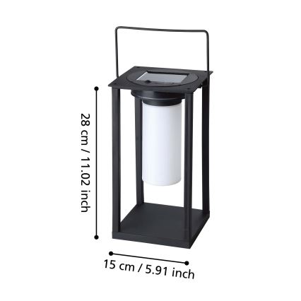 Eglo - LED Aurinkokenno pöytävalaisin LED/3,3W/3,7V IP44