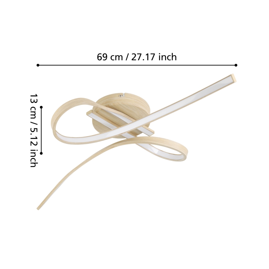Eglo - LED-kattovalaisin LED/20,5W/230V ruskea