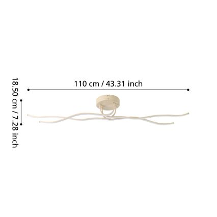 Eglo - LED kattovalaisin LED/37W/230V ruskea