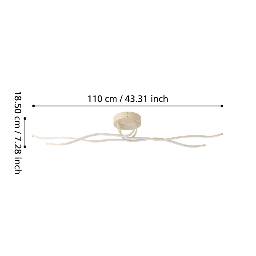 Eglo - LED kattovalaisin LED/37W/230V ruskea