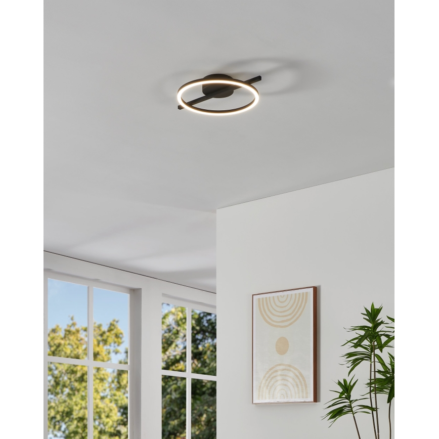 Eglo - LED RGBW Himmennettävä kattovalo LED/17W/230V 2700-6500K musta + kauko-ohjaus