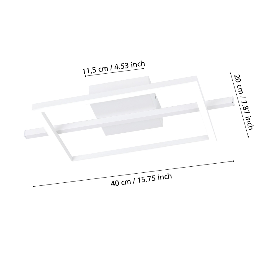Eglo - LED RGBW Himmennettävä kattovalo LED/17W/230V 2700-6500K valkoinen + kauko-ohjaus