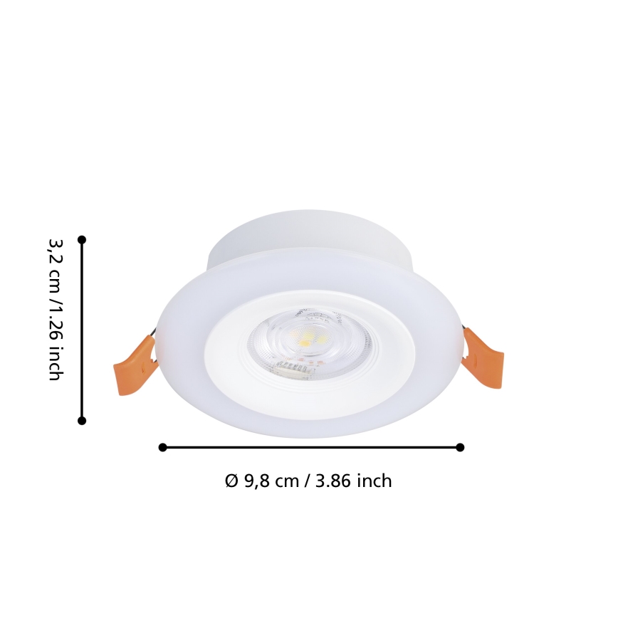 Eglo - 3xLED RGBW -setti himmennettävät kylpyhuoneen upotettavat alasvalot LED/3,8W/230V 2700-6500K IP44 + kaukosäädin