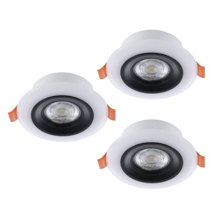 Eglo - 3 kpl:n setti himmennettäviä RGBW-LED-alasvaloja kylpyhuoneeseen LED/3,8W/230V 2700-6500K IP44 + kaukosäädin
