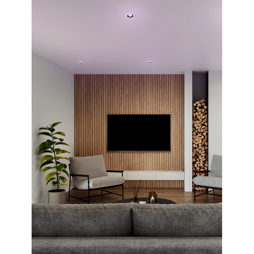 Eglo - 3 kpl:n setti himmennettäviä RGBW-LED-alasvaloja kylpyhuoneeseen LED/3,8W/230V 2700-6500K IP44 + kaukosäädin