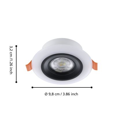 Eglo - 3 kpl:n setti himmennettäviä RGBW-LED-alasvaloja kylpyhuoneeseen LED/3,8W/230V 2700-6500K IP44 + kaukosäädin